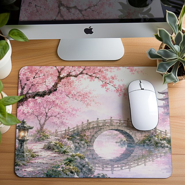 Fridfulla japanska körsbärsblommor musmatta (Skapare uppladdad)