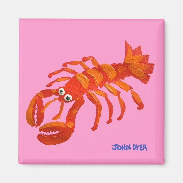 Fridge Art: John Dyer Red Lobster Magnet (Framsidan)