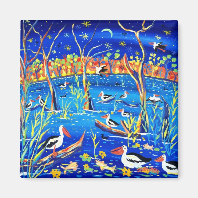 Fridge Art: Pelican Roost, Banrock Station Magnet (Framsidan)