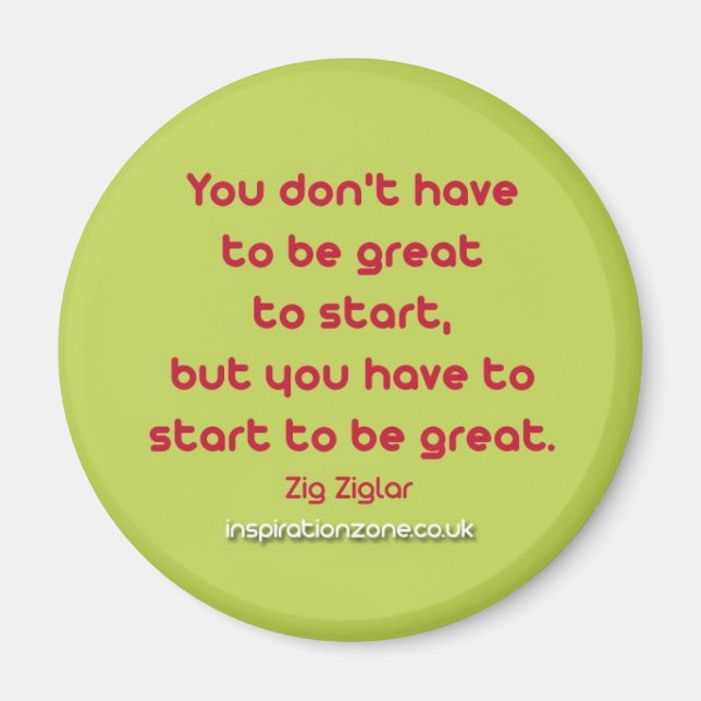 Fridge för inspirationskvot magnet (Framsidan)