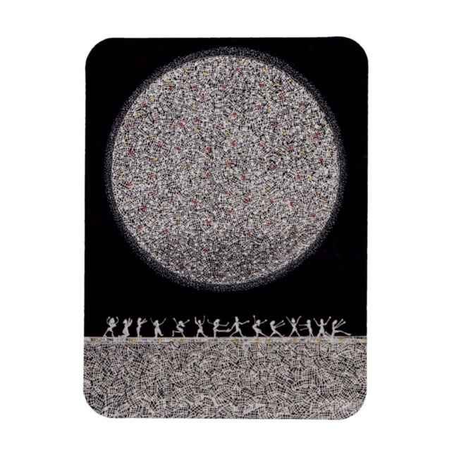 Fridge Magnet - Danskning under Silver Måne (Vertikal)