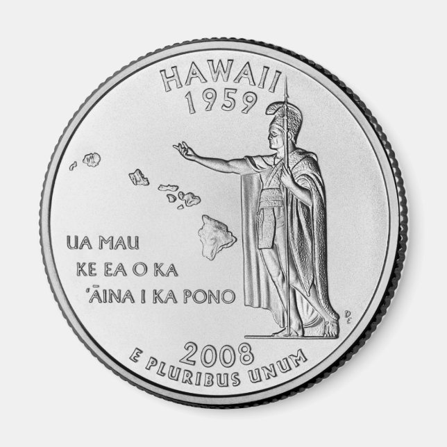 Fridge Magnet "Hawaii Quarter" (Framsidan)
