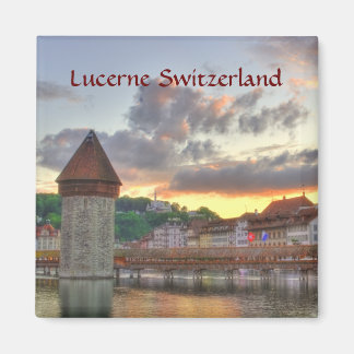 Fridge Magnet Lucerne Schweiz Chapel Bridge