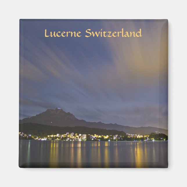 Fridge Magnet Lucerne Schweiz Mount Pilatus (Framsidan)
