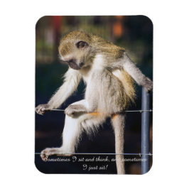 Fridge Magnet med apa och Slogan