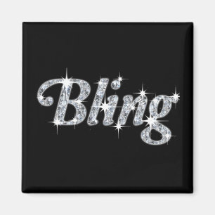 Fridge magnet med faux diamonbling design
