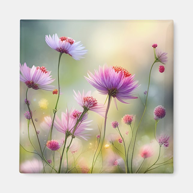 Fridge Magnet med Söt Vild Flowers (Framsidan)