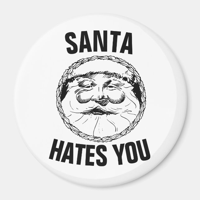 Fridge magnets, SANTA HATES DU Magnet (Framsidan)