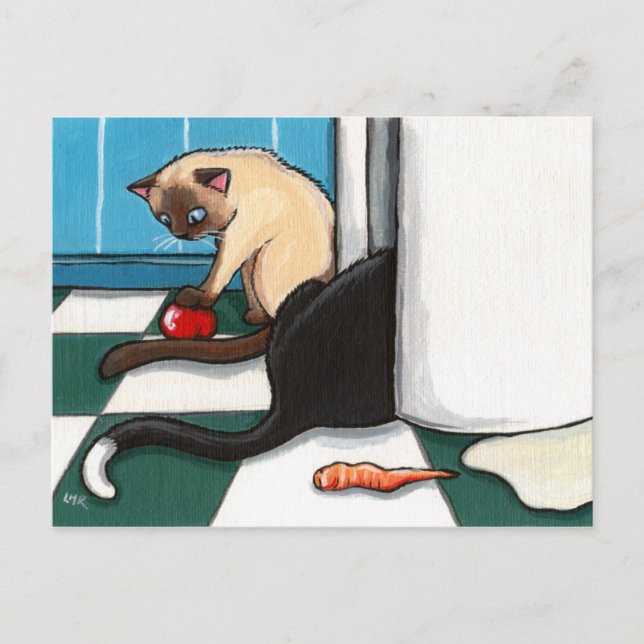 Fridge Raiders Cat-vykort Vykort (Framsida)