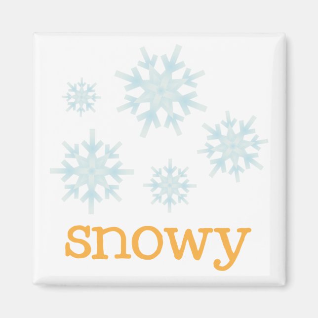 Fridge Weather - SNOWY Magnet (Framsidan)