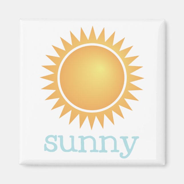 Fridge Weather - SUNNY Magnet (Framsidan)