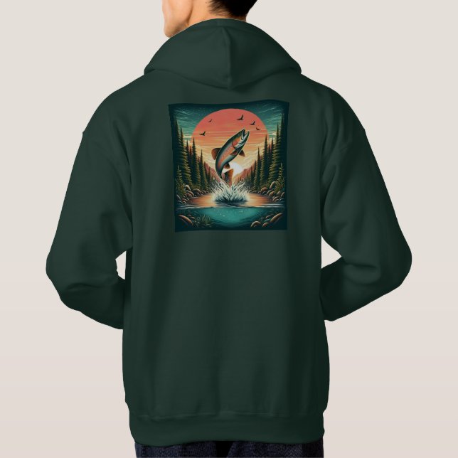 Fridluftsmänniskans tarmkaraktär hoodie (Baksida)