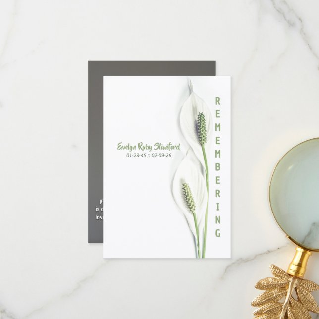 Fridlyjeja Minneskort Tackkort Tack Kort (Fram/Back In Situ)