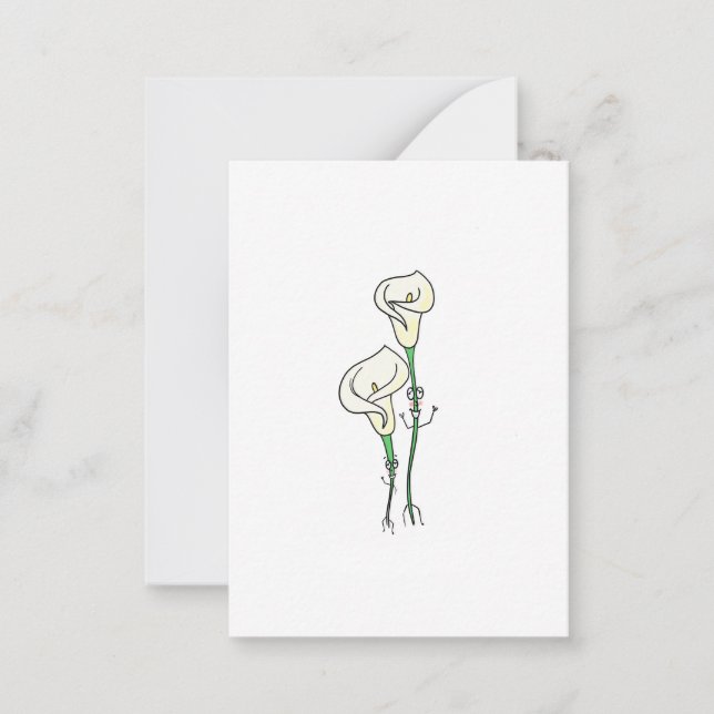 fridlyor, söt blommig tema anteckningskort (Framsida)