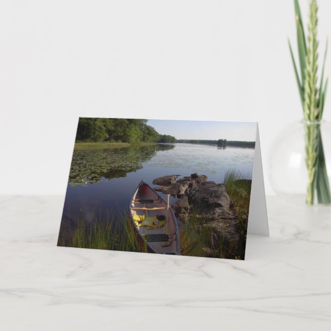 Fridsam kanot Notecard Kort (Framsida)