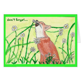 fridsam räv vid peacewillow hälsningskort