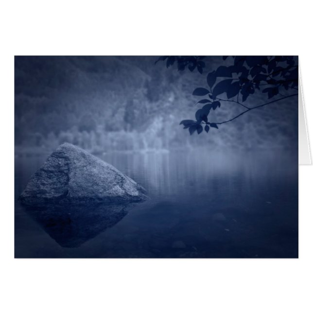 Fridsam skogsmark hälsningskort (Framsidan Horizontal)