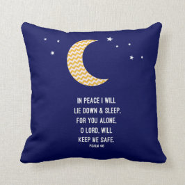 Fridsam sömn, måne, marinbakgrundsVerse Kudde