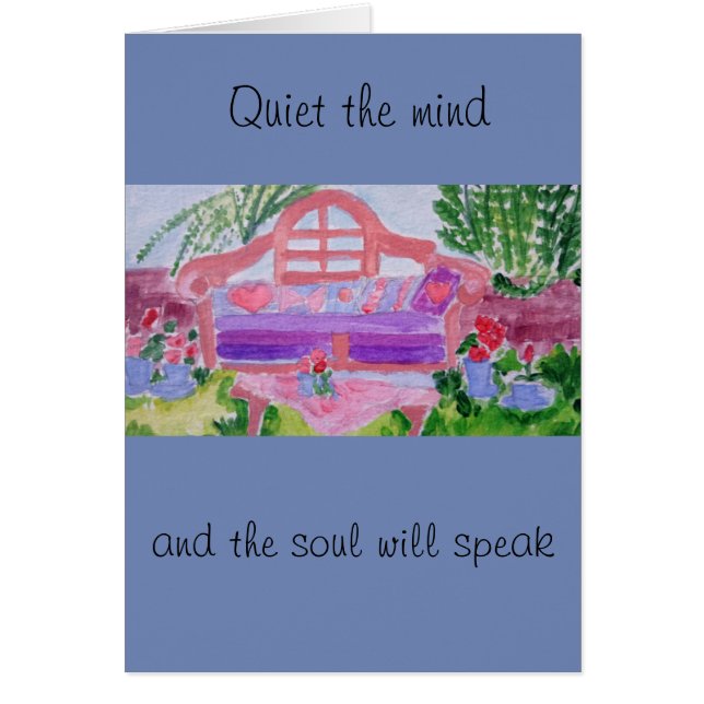 fridsam trädgård hälsningskort (Framsidan)