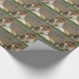 Fridsamt lejont och lamb presentpapper