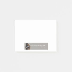 Fridsamt silver Buddha med vishetcitationstecken Post-it Block