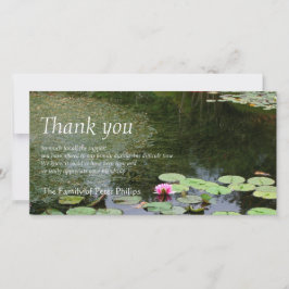 Fridsamt trädgårds- sympatitack för näckros 2 tack kort