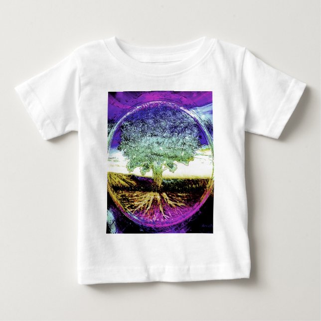 Fridsamt uppehälle för livets träd tee shirt (Framsida)