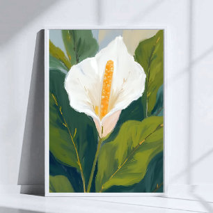 Fridslilja Blomma Målning Akvarell Poster