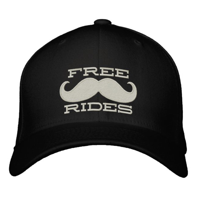 FRIE MUSTACHE RIDES BRODERAD KEPS (Framsida)