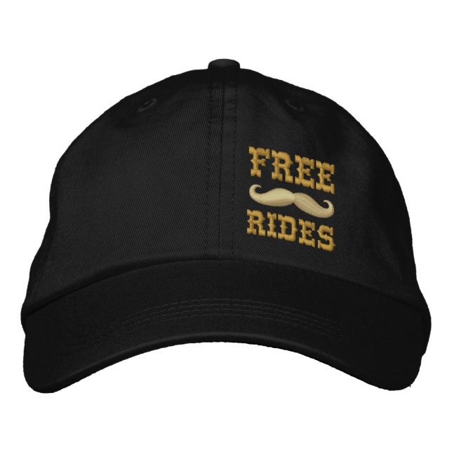 FRIE MUSTACHE RIDES BRODERAD KEPS (Framsida)