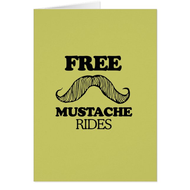 FRIE MUSTACHE RIDES HÄLSNINGSKORT (Framsidan)