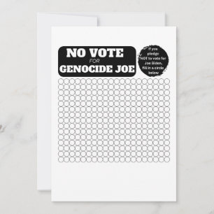 FRIE PALESTINE - No Vote of Genocide Joe - Pledge Inbjudningar