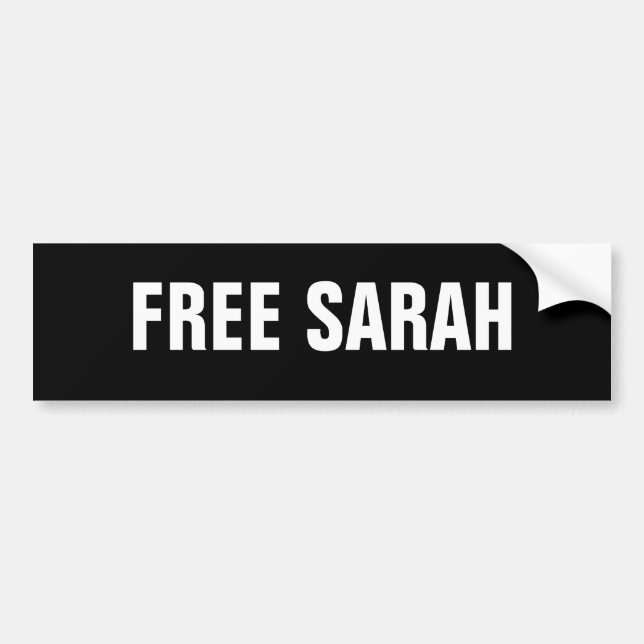 FRIE SARAH Bumper-dekal Bildekal (Framsidan)