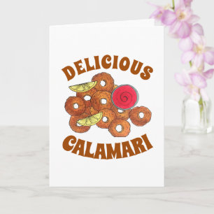 Fried Calamari Ringar Italy Food Appetizer Foodie Kort