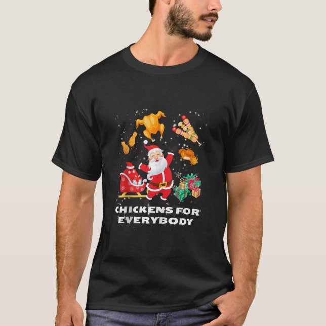Fried Chicken Älskare Grilled Chicken Nuggets och  T Shirt (Framsida)