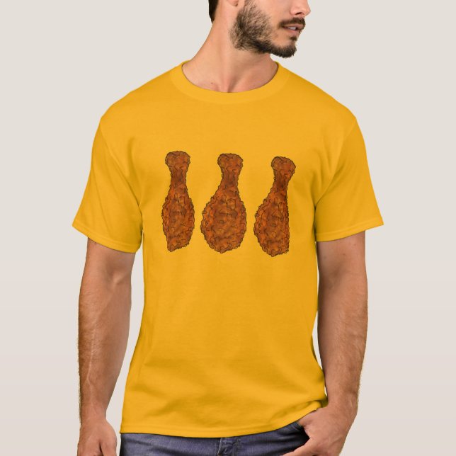 Fried Chicken Ben Drumsticks Drumstick Foodie Tee (Framsida)
