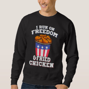 Fried Chicken Chicken Nugget Vingar Drumsticks Lång Ärmad Tröja