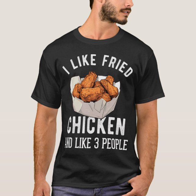 Fried Chicken Funny Manar Women Chicken Vingar Fas T Shirt (Framsida)