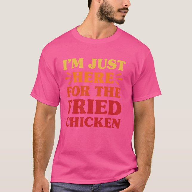 Fried Chicken i Kärlek Fried Chicken Funny Food Kä T Shirt (Framsida)