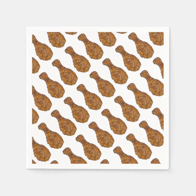 Fried Chicken Leg Drumstick Cookout Restaurant Pappersservett (Framsidan)