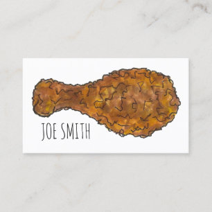 Fried Chicken Leg Drumstick Soul Food Foodie Chef Visitkort