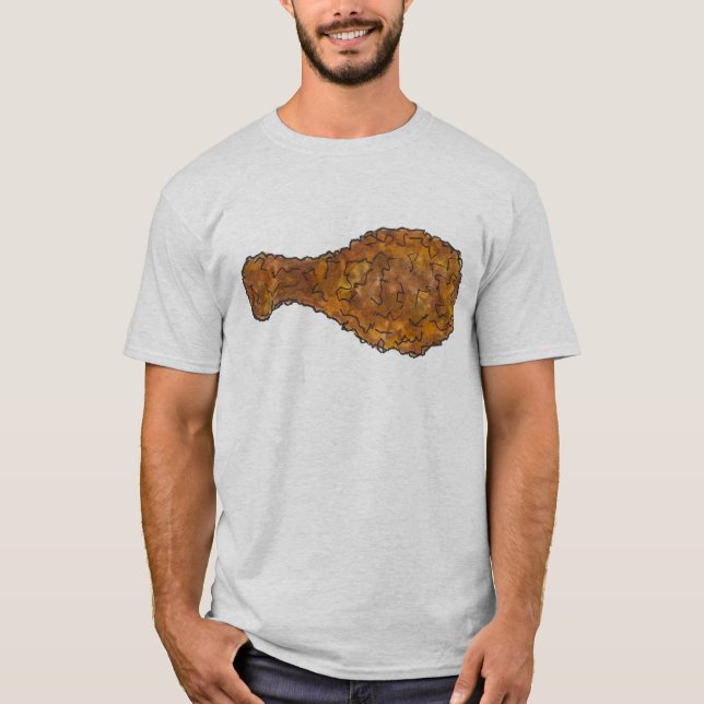 Fried Chicken Leg Drumstick Soul Food Foodie T-shirt (Framsida)