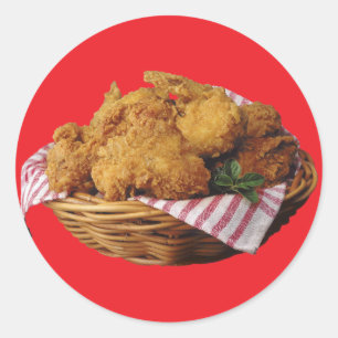 Fried Chicken Runt Klistermärke