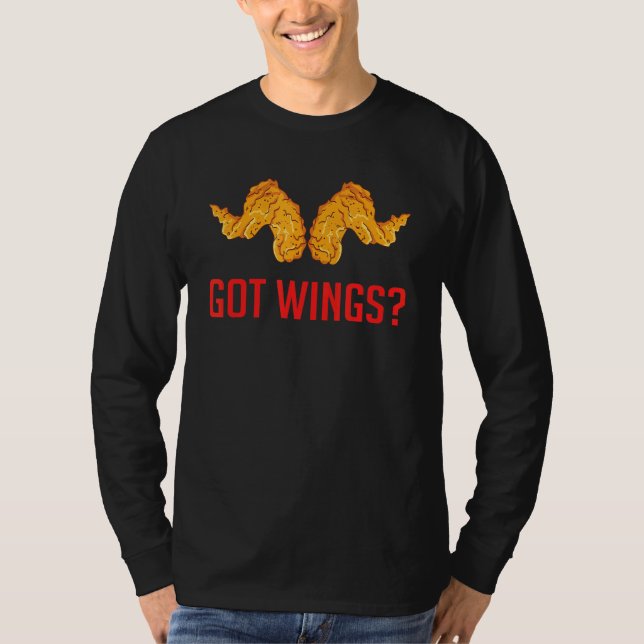 Fried Chicken Vinge Har Vingar T Shirt (Framsida)