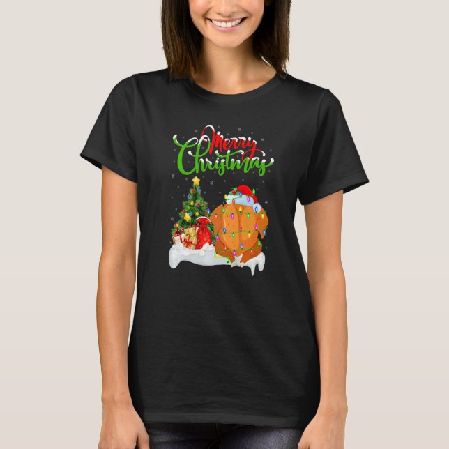 Fried Chicken  Xmas Decorations Fried Chicken Chri T Shirt (Framsida)