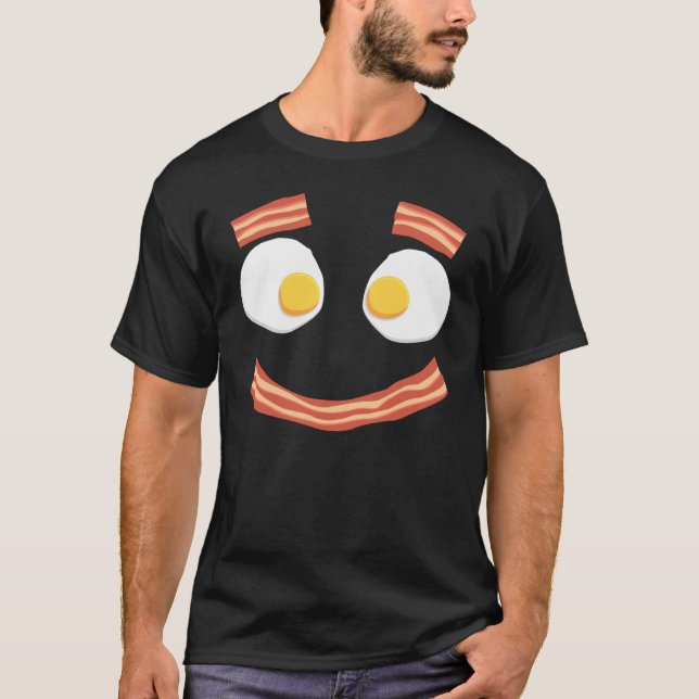 Fried Egg and Thick Slice Bacon Breakfast  Food T Shirt (Framsida)