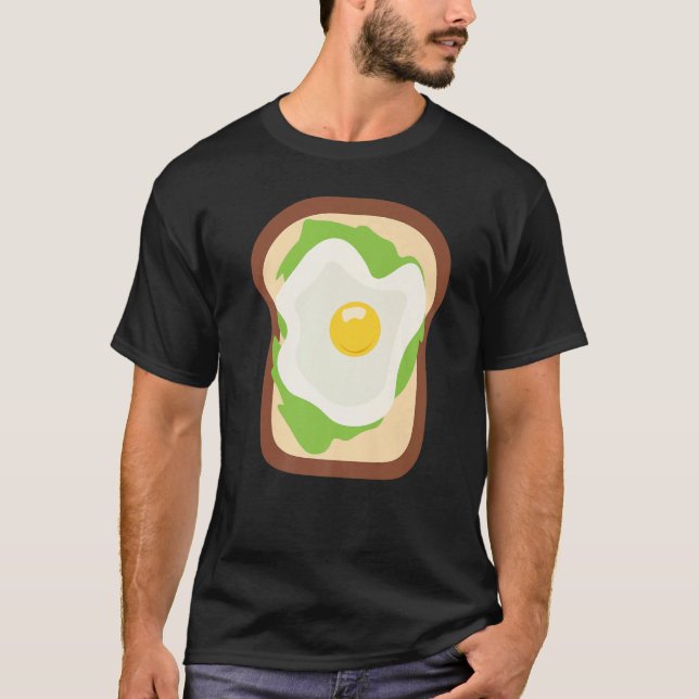 Fried Egg Avocado T Shirt (Framsida)