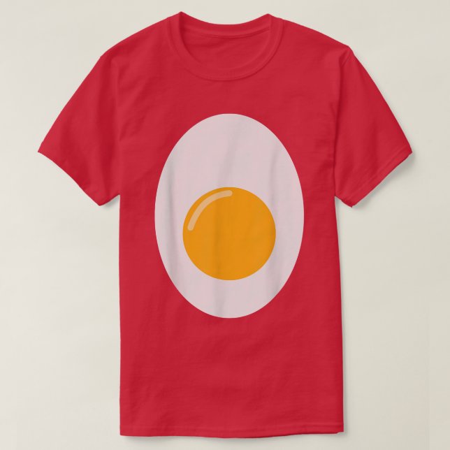 Fried Egg Funny Cute Lazy Halloween Costume T Shirt (Design framsida)