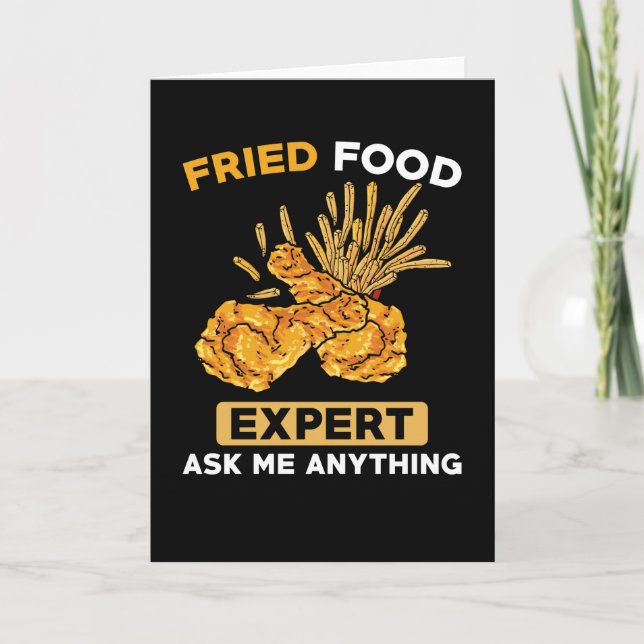 Fried Food Saying Funny Kort (Framsida)