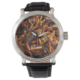 Fried Grashopper (Takkataen Thot), asiatisk mat Armbandsur